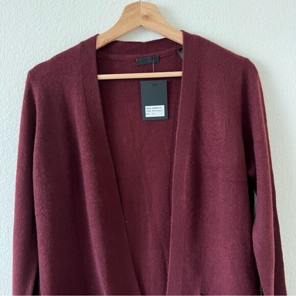 NWT ATM Anthony Melillo Two Pocket Open Front Mid Length Cashmere Cardigan SZ S - Picture 6 of 16